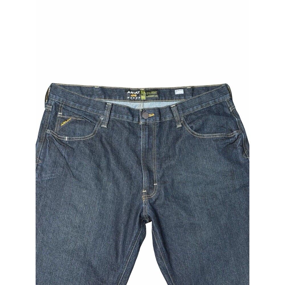 Ariat Rebar M5 Jeans Men's 40x36 Dark Blue Straight Work Durable Denim NWOT - Picture 3 of 13